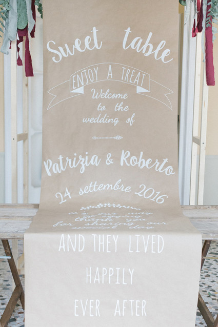 Dessert table sign