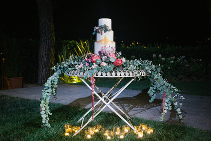 Bohemian wedding cake