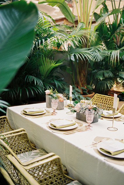 Tropical pink and gold wedding inspiration