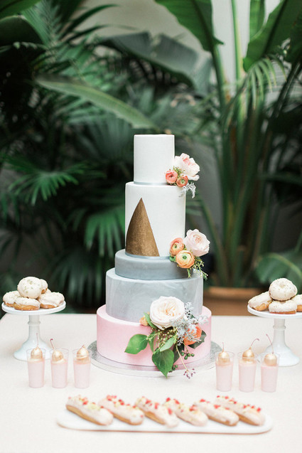 Modern pink dessert table