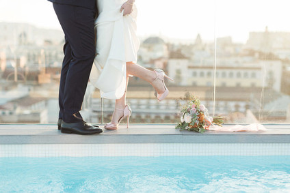 Tropical pink and gold wedding inspiration