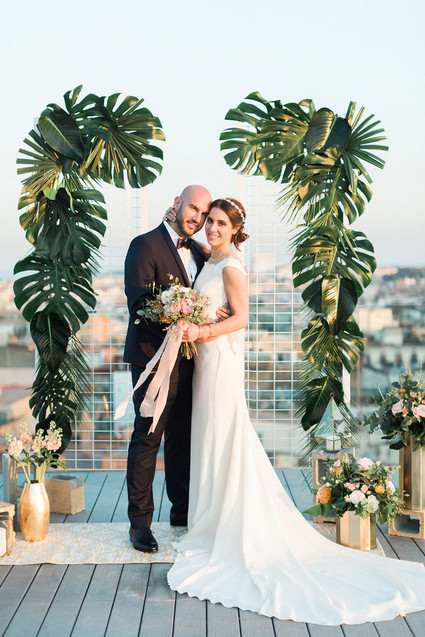 Tropical wedding ceremony