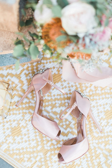 Pink bridal heels