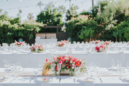 Modern wedding reception