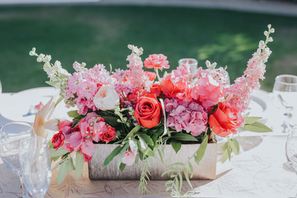 Hot pink floral arrangements
