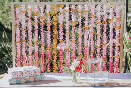 Pink wedding backdrop