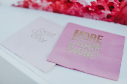 Pink cocktail napkins