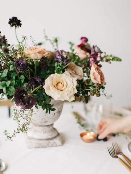 Organic floral arrangement