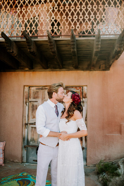 Bohemian wedding portrait