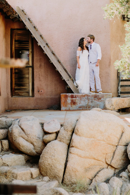 Intimate desert bohemian wedding