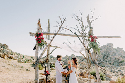 Desert wedding ceremony