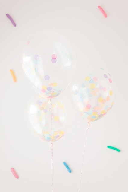 confetti girl's birthday party Inspiration