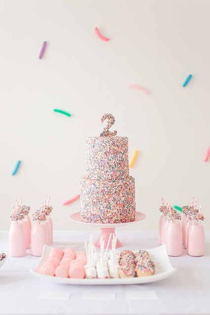 confetti girl's birthday party Inspiration