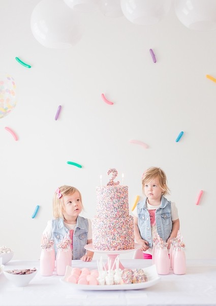 confetti girl's birthday party Inspiration