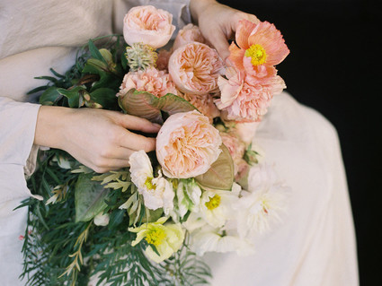Coral bridal bouquet