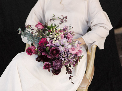 Purple bridal bouquet