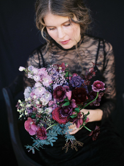 Purple bridal bouquet