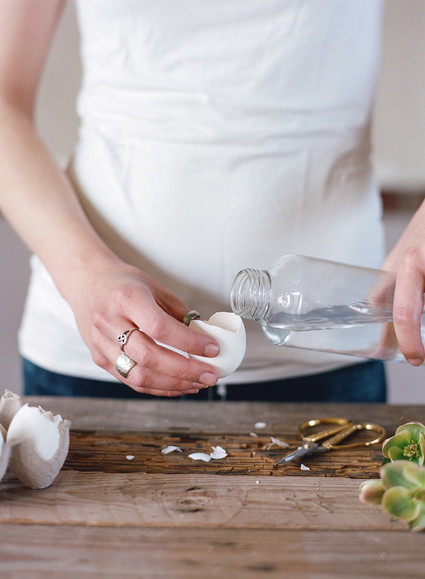 DIY eggshell planters