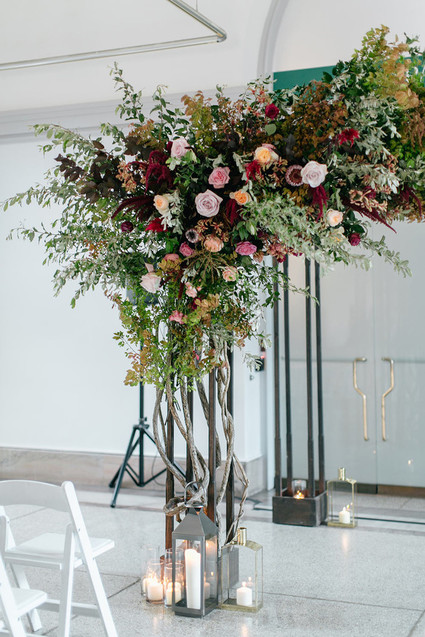 Floral wedding altar