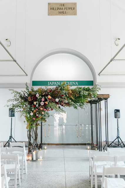 Floral wedding altar
