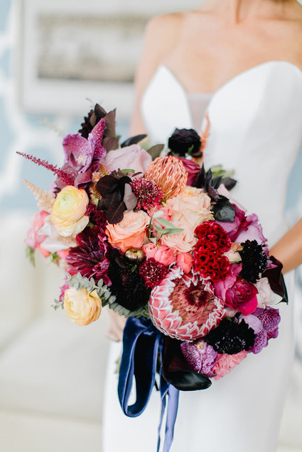 Colorful bridal bouquet