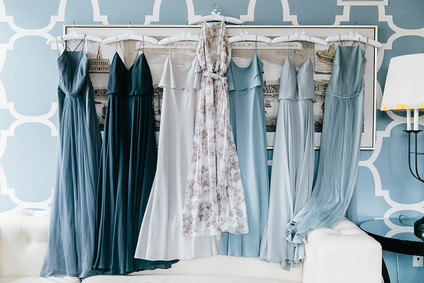 Blue bridesmaids dress