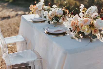 Bohemian spring wedding flowers