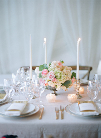 Romantic wedding reception