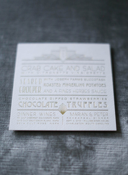 Gold menu Inspiration