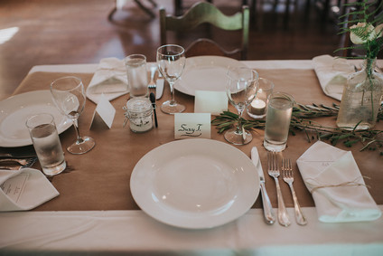 Simple, rustic place setting