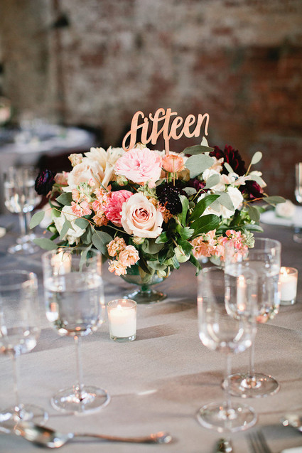 Laser cut table number