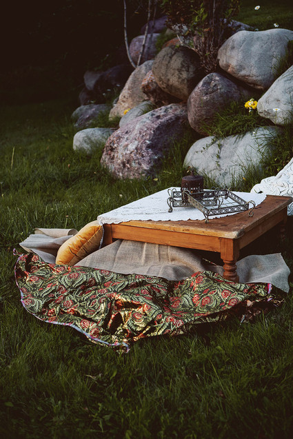 Boho wedding lounge