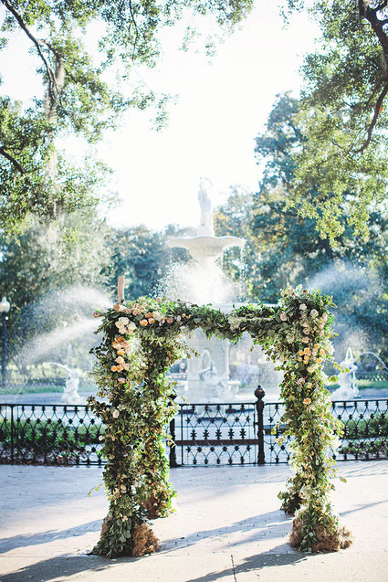 Floral ceremony arch