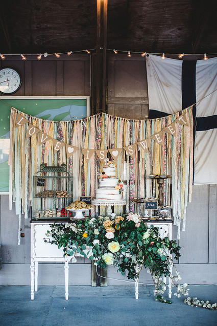 Rustic dessert table