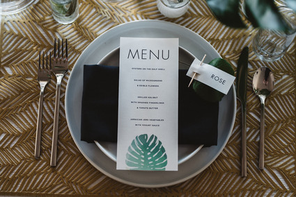Tropical place setting Inspiration