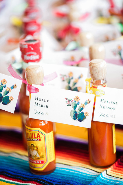 Hot sauce escort cards