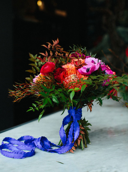 Colorful bridal bouquet