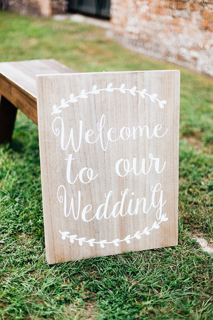 Wedding welcome sign