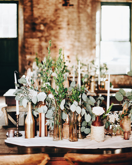 Bohemian wedding in a warehouse