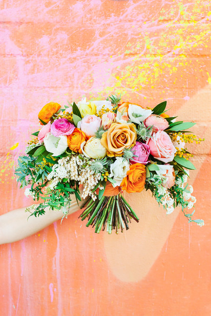 Bright bridal bouquet