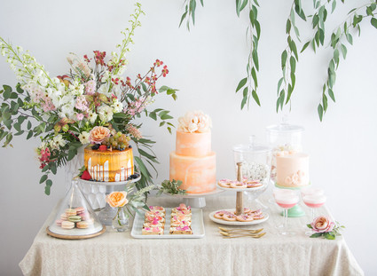 Spring floral dessert table