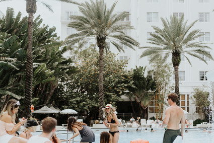 Pool party at The Raleigh in Miami