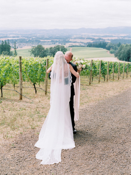 Wine country wedding portrait