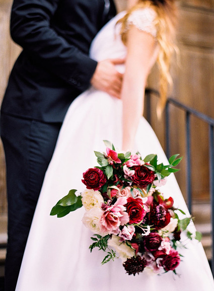Burgundy bridal bouquet
