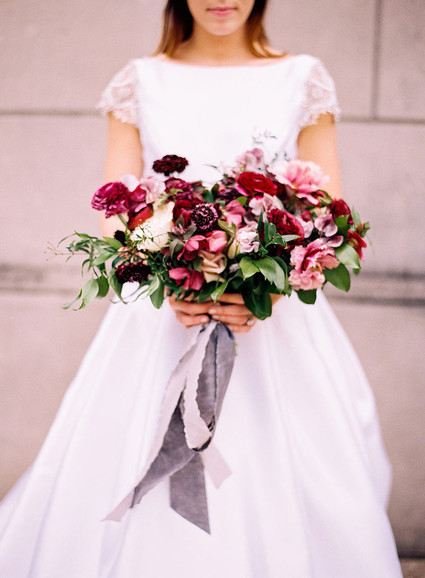 Burgundy bridal bouquet
