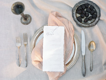 Calligraphy menu