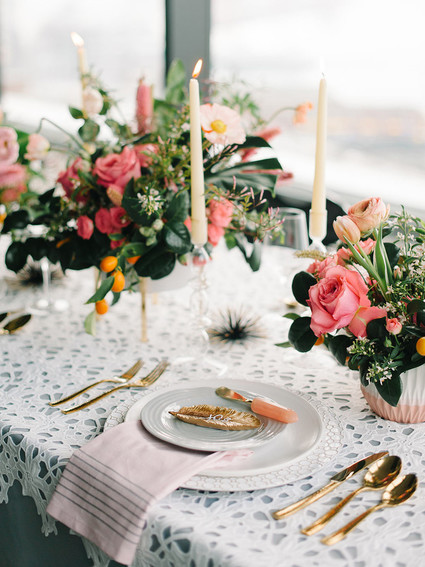 Gold place setting