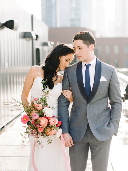 Modern wedding portrait