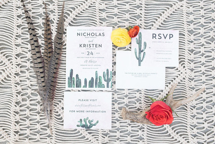 Desert wedding invitations