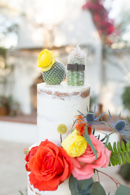 Cactus wedding cake